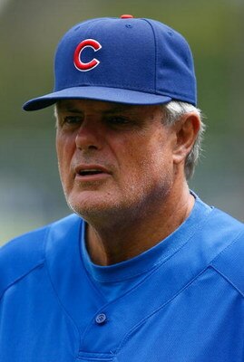 LOS ANGELES, CA - AUGUST 22:  Chicago Cubs manager Lou Piniella looks on during batting practice prior to the game against the Los Angeles Dodgers at Dodger Stadium on August 22, 2009 in Los Angeles, California. The Dodgers defeated the Cubs 2-0.  (Photo 