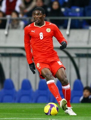 SAITAMA, JAPAN - MARCH 28:  Jaycee John of Bahrain in action during the 2010 FIFA World Cup Asian qualifier match between Japan and Bahrain at Saitama Stadium on March 28, 2009 in Saitama, Japan.  (Photo by Junko Kimura/Getty Images)