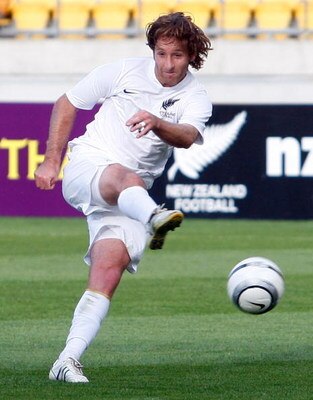 WELLINGTON, NEW ZEALAND - NOVEMBER 21:  Duncan Oughton of the All Whites in action during the Oceania Qualifying match between the New Zealand All Whites and Vanuatu held at Westpac Stadium November 21, 2007 in Wellington, New Zealand.  (Photo by Marty Me