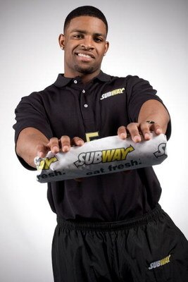 NEW YORK - APRIL 21:  Football player Michael Crabtree poses for a portrait on April 21, 2009 in New York City.  (Photo by Chris McGrath/Getty Images for Subway)