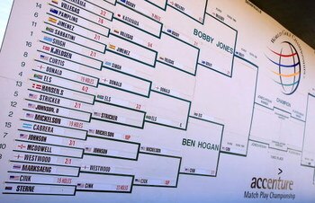 MARANA, AZ - FEBRUARY 28:  The brackets as seen during the semifinals of the Accenture Match Play Championship at the Ritz-Carlton Golf Club at Dove Mountain on February 28, 2009 in Marana, Arizona.  (Photo by Scott Halleran/Getty Images)