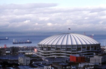 Kingdome, home of the Seattle Seahawks, Seattle, Washington, November 1984.  (Photo by Al Messerschmidt/Getty Images)