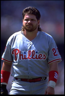 3 Jul 1993: A PORTRAIT OF JOHN KRUK, FIRST BASEMAN FOR THE PHILADELPHIA PHILLIES, DURING THEIR GAME AGAINST THE LOS ANGELES DODGERS AT DODGER STADIUM IN LOS ANGELES, CALIFORNIA.