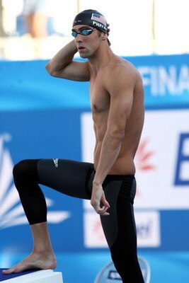 ROME - JULY 29:  Michael Phelps of the United States prior to the Men's 200m Butterfly Final during the 13th FINA World Championships at the Stadio del Nuoto on July 29, 2009 in Rome, Italy.  Phelps broke the world record setting a new time of 1:51.51 sec
