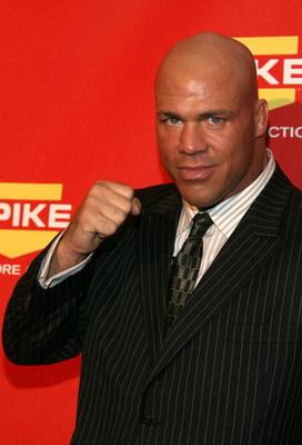 LAS VEGAS - DECEMBER 07:  Pro wrestler Kurt Angle arrives at Spike TV's 2007 'Video Game Awards' at the Mandalay Bay Events Center on December 7, 2007 in Las Vegas, Nevada.  (Photo by Frazer Harrison/Getty Images)