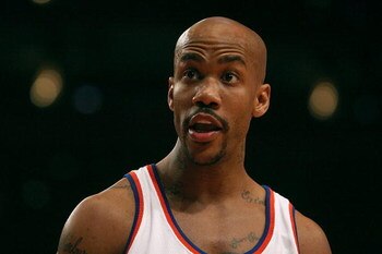 NEW YORK - JANUARY 09:  Stephon Marbury #3 of the New York Knicks questions a call against the Houston Rockets on January 9, 2008 at Madison Square Garden in New York City. NOTE TO USER: User expressly acknowledges and agrees that, by downloading and/or u