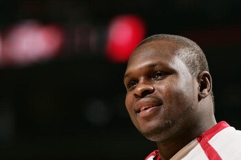 PORTLAND, OR - DECEMBER 27:  Zach Randolph #50 of the Portland Trail Blazers cracks a smile during the game against the New Orleans/Oklahoma City Hornets on December 27, 2006 at the Rose Garden in Portland, Oregon. The Trail Blazers won 100-85. NOTE TO US