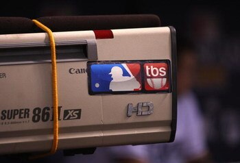 ST PETERSBURG, FL - OCTOBER 18:  TBS cameras during game six of the American League Championship Series between the Boston Red Sox and the Tampa Bay Rays during the 2008 MLB playoffs on October 18, 2008 at Tropicana Field in St Petersburg, Florida.  (Phot