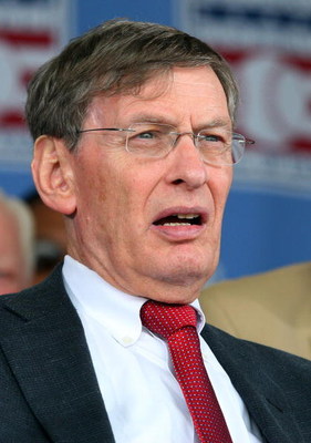 COOPERSTOWN, NY - JULY 26:  MLB commissioner Bud Selig looks on at Clark Sports Center during the 2009  Baseball Hall of Fame induction ceremony on July 26, 2009 in Cooperstown, New York.  (Photo by Jim McIsaac/Getty Images)