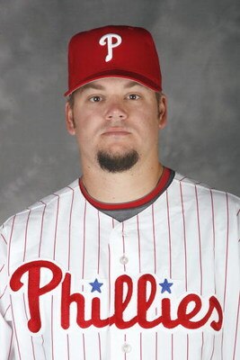 CLEARWATER, FL - FEBRUARY 20:  Joe Blanton #56 of the Philadelphia Phillies poses for a photo during Spring Training Photo day on February 20, 2009 at Bright House Networks Field in Clearwater, Florida.  (Photo by Chris Graythen/Getty Images)