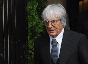 PARIS, FRANCE - SEPTEMBER 21:  Formula One commercial rights-holder Bernie Ecclestone leaves the F.I.A headquarters after attending the World Motor Sport Council hearing on September 21, 2009 in Paris, France. Renault will not contest the charges that Nel