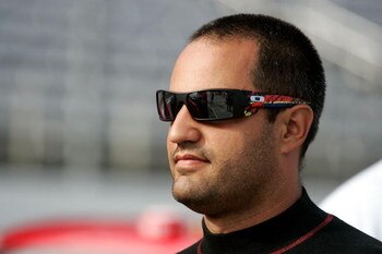 MARTINSVILLE, VA - OCTOBER 23:  Juan Pablo Montoya, driver of the #42 Target Chevrolet, stands on the grid during qualifying for the NASCAR Sprint Cup Series TUMS Fast Relief 500 at Martinsville Speedway on October 23, 2009 in Martinsville, Virginia.  (Ph