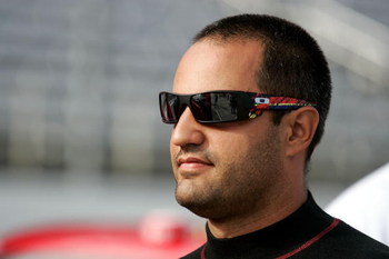 MARTINSVILLE, VA - OCTOBER 23: Juan Pablo Montoya, driver of the #42 Target Chevrolet, stands on the grid during qualifying for the NASCAR Sprint Cup Series TUMS Fast Relief 500 at Martinsville Speedway on October 23, 2009 in Martinsville, Virginia. (Ph
