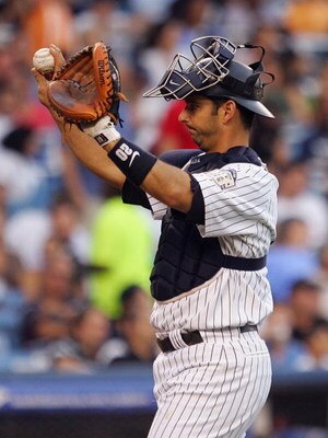 NEW YORK - JULY 03: Jorge Posada #20 of the New York Yankees plays against the Boston Red Sox on July 3, 2008 at Yankee Stadium in the Bronx borough of New York City. The Red Sox defeated the Yankees 7-0.(Photo by Jim McIsaac/Getty Images) 