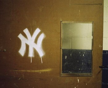 NEW YORK - JUNE 3: A general view of a New York Yankee logo on a door at Yankee Stadium on June 3, 2008 in the Bronx borough of New York City. The 85 year old ball park will be closed after the 2008 season as the New York Yankees move to the new Yankee St