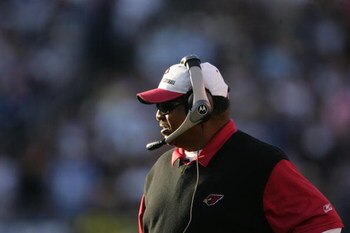 SAN DIEGO - DECEMBER 31:  Head coach Dennis Green of the Arizona Cardinals looks on against the San Diego Chargers at Qualcomm Stadium on December 31, 2006 in San Diego, California. The Chargers won 27-20. (Photo by Stephen Dunn/Getty Images)