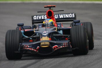 SAO PAULO, BRAZIL - NOVEMBER 02:  Sebastien Bourdais of France and Scuderia Toro Rosso drives during the Brazilian Formula One Grand Prix at the Interlagos Circuit on November 2, 2008 in Sao Paulo, Brazil.  (Photo by Clive Mason/Getty Images)
