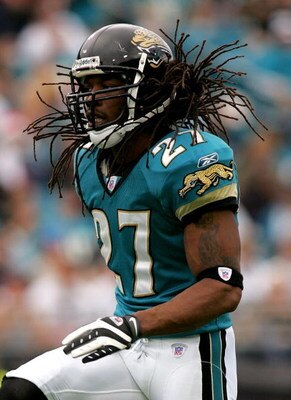 JACKSONVILLE, FL - DECEMBER 23: Rashean Mathis #27 of the Jacksonville Jaguars runs in a game against the Oakland Raiders at Jacksonville Municipal Stadium on December 23, 2007 in Jacksonville, Florida.  (Photo by Sam Greenwood/Getty Images)