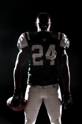 HEMPSTEAD, NY - JANUARY 10:  Darrelle Revis of the New York Jets poses for a portrait on January 10, 2007 at the Jets training complex in Hempstead, New York.  (Photo by Al Bello/Getty Images)