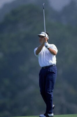 15 Jun 2000:  Jean Van De Velde watches the ball after hitting it during the 100th US Open at the Pebble Beach Golf Links in Pebble Beach, California.Mandatory Credit: Jon Ferrey  /Allsport