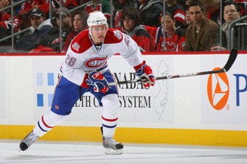 NEWARK, NJ - JANUARY 2: Kyle Chipchura #28 of the Montreal Canadiens skates during the game against the New Jersey Devils on January 2, 2009 at the Prudential Center in Newark, New Jersey. (Photo by Bruce Bennett/Getty Images)