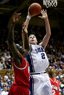 DURHAM, NC - FEBRUARY 28:  Josh McRoberts #2 of the Duke Blue Devils shoots the ball during their game against the Maryland Terrapins at Cameron Indoor Stadium on February 28, 2007 in Durham, North Carolina.  (Photo by Streeter Lecka/Getty Images)