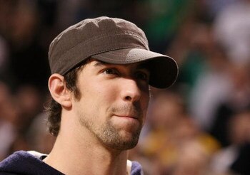 BOSTON - DECEMBER 15:  Michael Phelps attends the Boston Celtics  versus the Utah Jazz game on December 15, 2008 at TD Banknorth Garden in Boston, Massachusetts. The Celtics defeated the Jazz 100-91. NOTE TO USER: User expressly acknowledges and agrees th