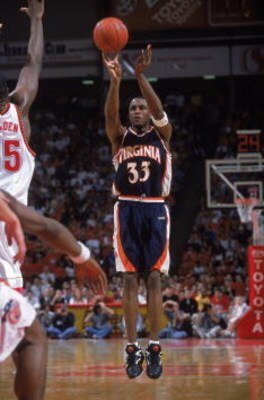 3 Mar 2001:  Chris Williams #33 of the Virginia Cavaliers takes a jump shot during the game against the Maryland Terrapins at the College Fieldhouse in College Park, Maryland.  The Terrapins defeated the Cavaliers 102-67.Mandatory Credit: Doug Pensinger  