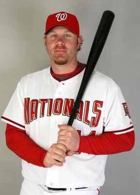 VIERA, FL - FEBRUARY 21:  Adam Dunn #44 of the Washington Nationals poses during photo day at Roger Dean Stadium on February 21, 2009 in Viera, Florida.  (Photo by Doug Benc/Getty Images)