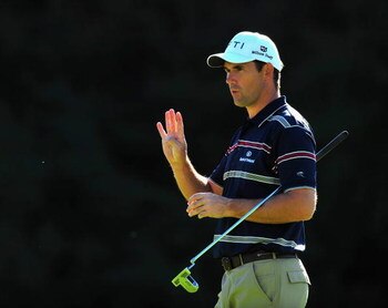 LOS ANGELES, CA - FEBRUARY 18:  Padraig Harrington of Ireland gestures during practice for the Northern Trust Open at the Riviera Country Club February 18, 2009 in Pacific Palisades, California.  (Photo by Stuart Franklin/Getty Images)