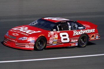 30 Apr 2000: Dale Earnhardt Jr. #8 is in action during the NAPA Auto Parts 500, Part of the NASCAR Winston Cup Series, at the California Speedway in Fontana, California. Mandatory Credit: Jon Ferrey  /Allsport