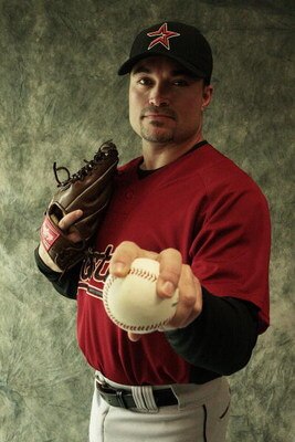 KISSIMMEE, FL - FEBRUARY 21:  Pitcher Mike Hampton #11 of the Houston Astros poses during photo day at Atros spring training complex on February 21, 2009 in Kissimmee, Florida.  (Photo by Marc Serota/Getty Images)