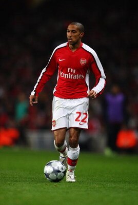 LONDON - FEBRUARY 24: Gael Clichy of Arsenal during the UEFA Champions League First knockout round, First Leg match between Arsenal and A.S. Roma at Emirates Stadium on February 24, 2009 in London, England.  (Photo by Jamie McDonald/Getty Images)