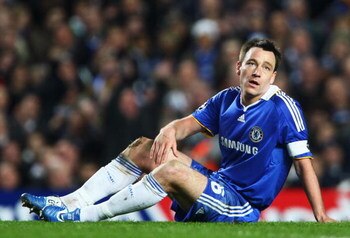 LONDON - FEBRUARY 25: John Terry of Chelsea looks on during the UEFA Champions League, Round of Last 16, First Leg match between Chelsea and Juventus at Stamford Bridge on February 25, 2009 in London, England.  (Photo by Phil Cole/Getty Images)