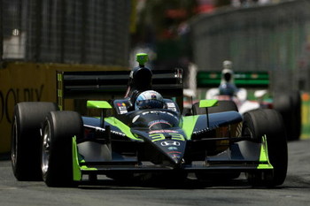 GOLD COAST, AUSTRALIA - OCTOBER 26:  E.J. Viso drives the #33 HVM Racing Dallara Honda during the IRL Indy Car Series Nikon Indy 300 on October 26, 2008 on the Gold Coast, Australia.  (Photo by Robert Cianflone/Getty Images)