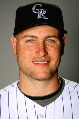 TUCSON, AZ - FEBRUARY 22: Chris Iannetta of the Colorado Rockies poses during photo day at the Rockies spring training complex on February 22, 2009 in Tuscon, Arizona.  (Photo by Matthew Stockman/Getty Images)