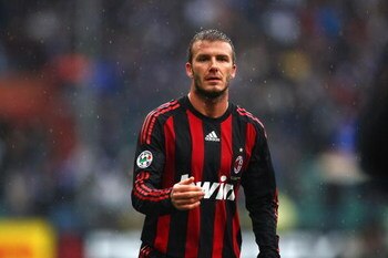 GENOA, ITALY - MARCH 01:  David Beckham of Milan during the Serie A match between Sampdoria and AC Milan at the Stadio Luigi Ferraris on March 1, 2009 in Genoa,Italy.  (Photo by Michael Steele/Getty Images)
