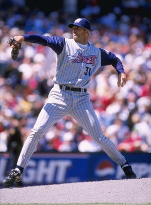 12 Apr 1998:  Pitcher Chuck Finley of the Anaheim Angels in action during a game against the Cleveland Indians at Jacobs Field in Cleveland, Ohio.  The Angels won the game, 12-1. Mandatory Credit: Rick Stewart  /Allsport