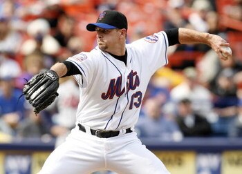 NEW YORK - APRIL 26: Billy Wagner #13 of the New York Mets pitches in the ninth inning of a game against the Atlanta Braves on April 26, 2008 at Shea Stadium in the Queens borough of New York City. (Photo by Jeff Zelevansky/Getty Images)   
