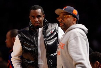 NEW YORK - FEBRUARY 04:  Spike Lee and Sean 'Diddy' Combs  during the game between the Cleveland Cavaliers and the New York Knicks on February 4, 2009 at Madison Square Garden in New York City. NOTE TO USER: User expressly acknowledges and agrees that, by