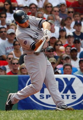 BOSTON - JULY 26:  Xavier Nady #29 of the New York Yankees bats against the Boston Red Sox at Fenway Park July 26, 2008 in Boston, Massachusetts. The Yankees defeated the Red Sox 10-3.  (Photo by Jim Rogash/Getty Images)