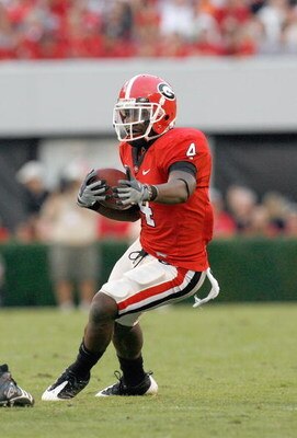 ATHENS, GA - OCTOBER 11:  Caleb King #4of the Georgia Bulldogs carries the ball during the game against the Tennessee Volunteers at Sanford Stadium on October 11, 2008 in Athens, Georgia.  (Photo by Kevin C. Cox/Getty Images)