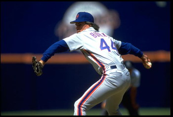 28 Jul 1991: NEW YORK METS PITCHER TIM BURKE WINDS UP TO PITCH DURING THE METS VERSUS SAN DIEGO PADRES GAME AT JACK MURPHY STADIUM IN SAN DIEGO, CALIFORNIA.