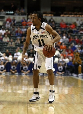 INDIANAPOLIS - MARCH 13:  Stanley Pringle #11 of the Penn State Nittany Lions dribbles the ball against the Illinois Fighting Illini during the Big Ten Men's Basketball Tournament at Conseco Fieldhouse on March 13, 2008 in Indianapolis, Indiana. Illionis 