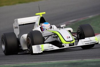 BARCELONA, SPAIN - MARCH 11:  Jenson Button of Great Britain and Team Brawn GP in action during formula one testing at the Circuit de Catalunya on March 11, 2009 in Barcelona, Spain.  (Photo by Mark Thompson/Getty Images)
