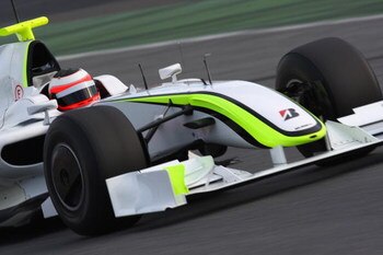 BARCELONA, SPAIN - MARCH 10:  Rubens Barrichello of Brazil and team Brawn in action during formula one testing at the Circuit de Catalunya on March 10, 2009 in Barcelona, Spain.  (Photo by Mark Thompson/Getty Images)