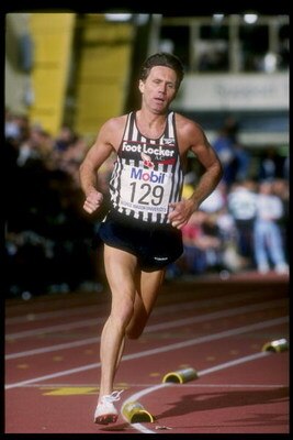 1993:  Eamon Coghlan of Ireland runs in a race. Mandatory Credit: Allsport  /Allsport