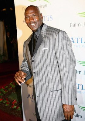 DUBAI, UNITED ARAB EMIRATES - NOVEMBER 20:  Former Basketball player Michael Jordan attends the landmark Grand Opening of Atlantis, The Palm Resort, and the Palm Jumeirah on November 20, 2008 in Dubai, United Arab Emirates.  (Photo by Clive Brunskill/Gett