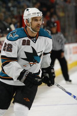 OTTAWA - FEBRUARY 26:  Dan Boyle #22 of the San Jose Sharks skates against the Ottawa Senators during the game on February 26, 2009 at the Scotiabank Place in Ottawa, Ontario, Canada. (Photo by Phillip MacCallum/Getty Images)