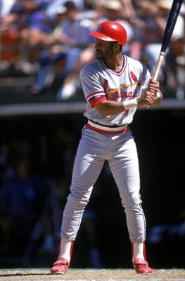 SAN DIEGO - 1990:  Ozzie Smith #1 of the St. Louis Cardinals stands ready at the plate during a game with the San Diego Padres in 1990 at Jack Murphy Stadium in San Diego, California.  (Photo by Stephen Dunn/Getty Images)      